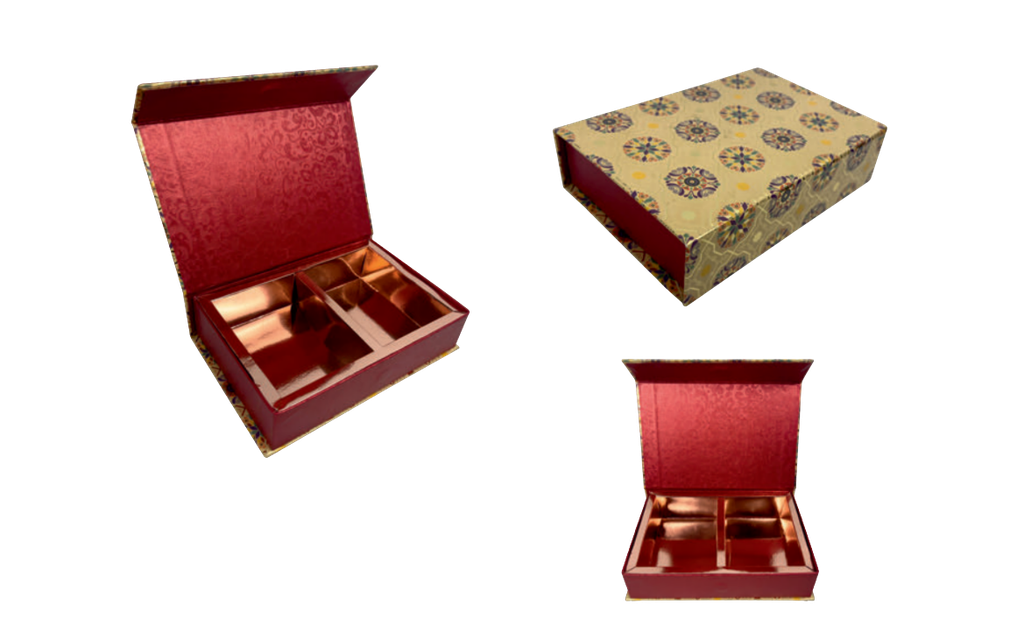 2 Cavity Magnetic Dry Fruit Rigid Box (180x125x43mm)