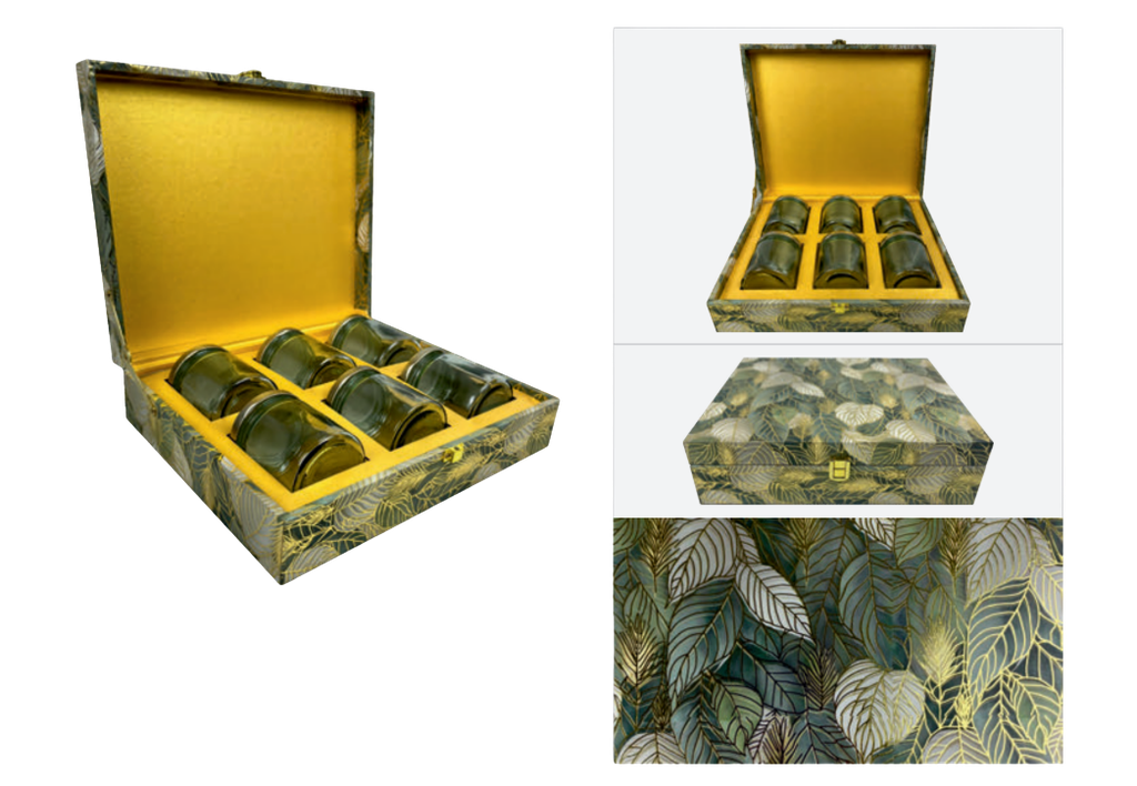 6 Jars MDF Dryfruit Boxes mini (295x240x75mm)
