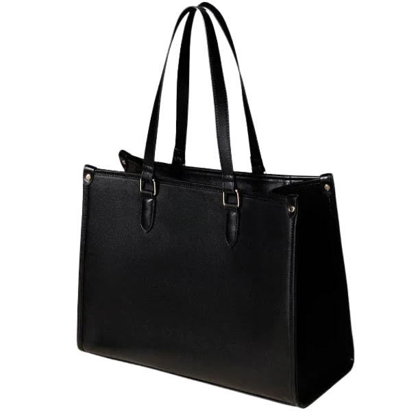 Women's Two-Handles Zipper-Up Embellished Tote Bag