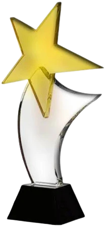 Elegant Round Crystal Trophy