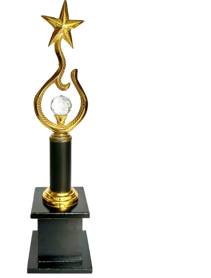 Diamond star metal trophy ( Large-18")